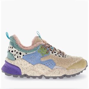 NWT Flower Mountain Kotetsu Faux Shearling Sneaker in Mustard